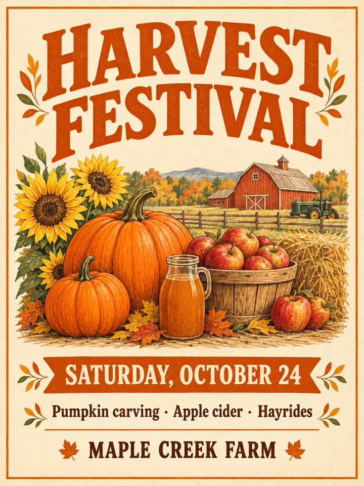 Farm harvest festival