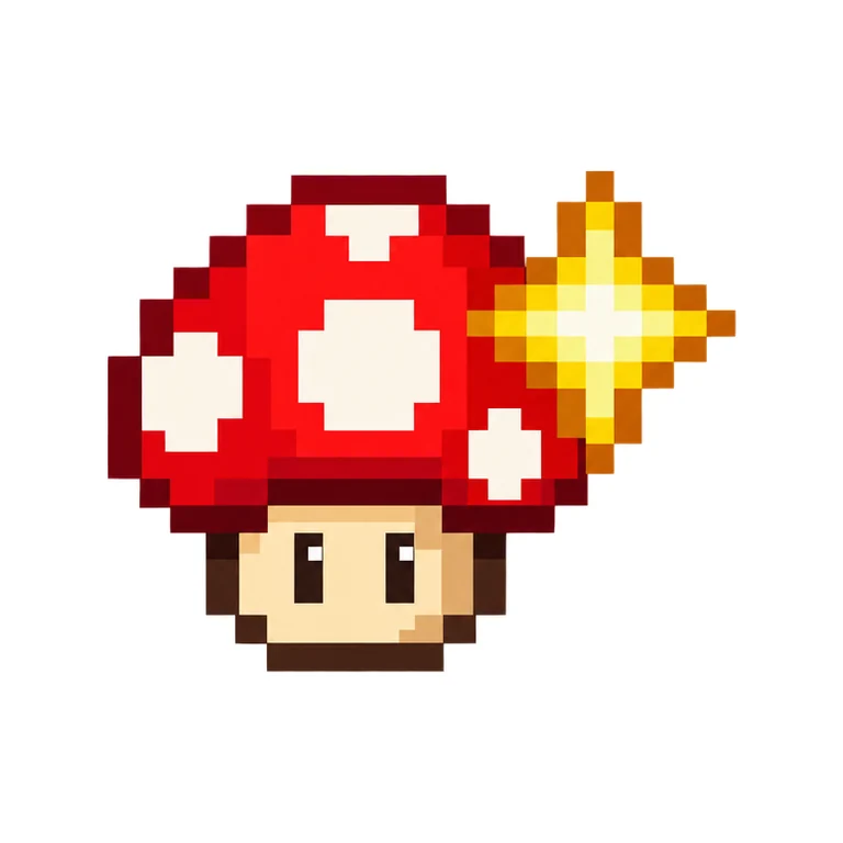 Pixel art mushroom