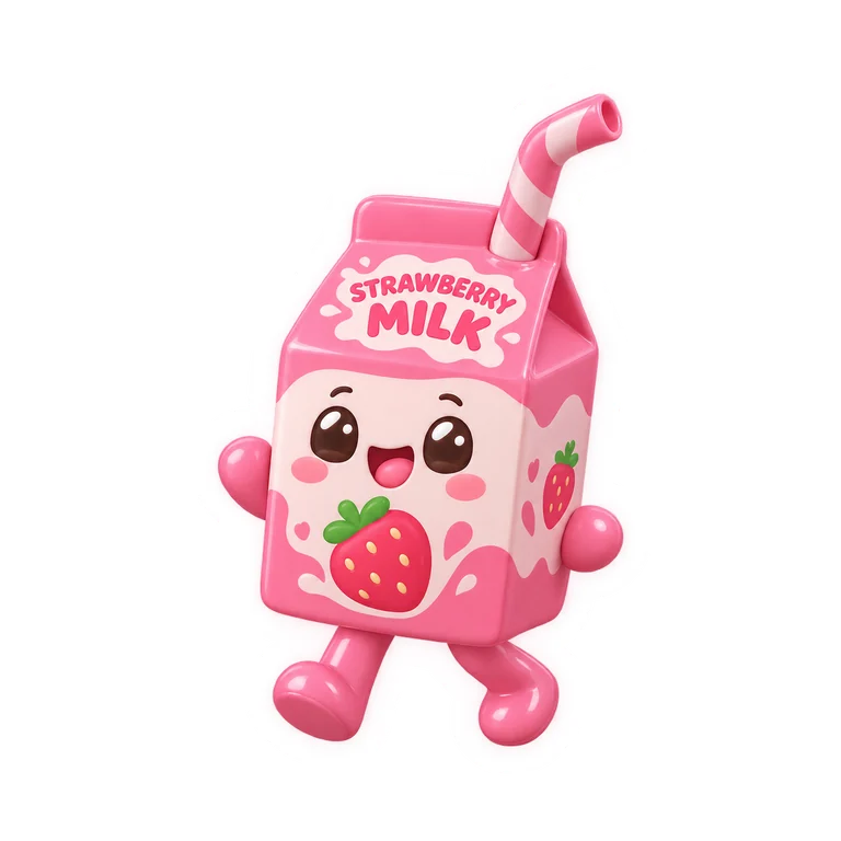 Strawberry milk carton