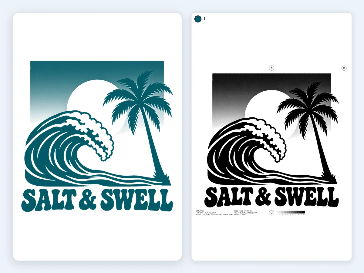 Salt & Swell retro surf tee