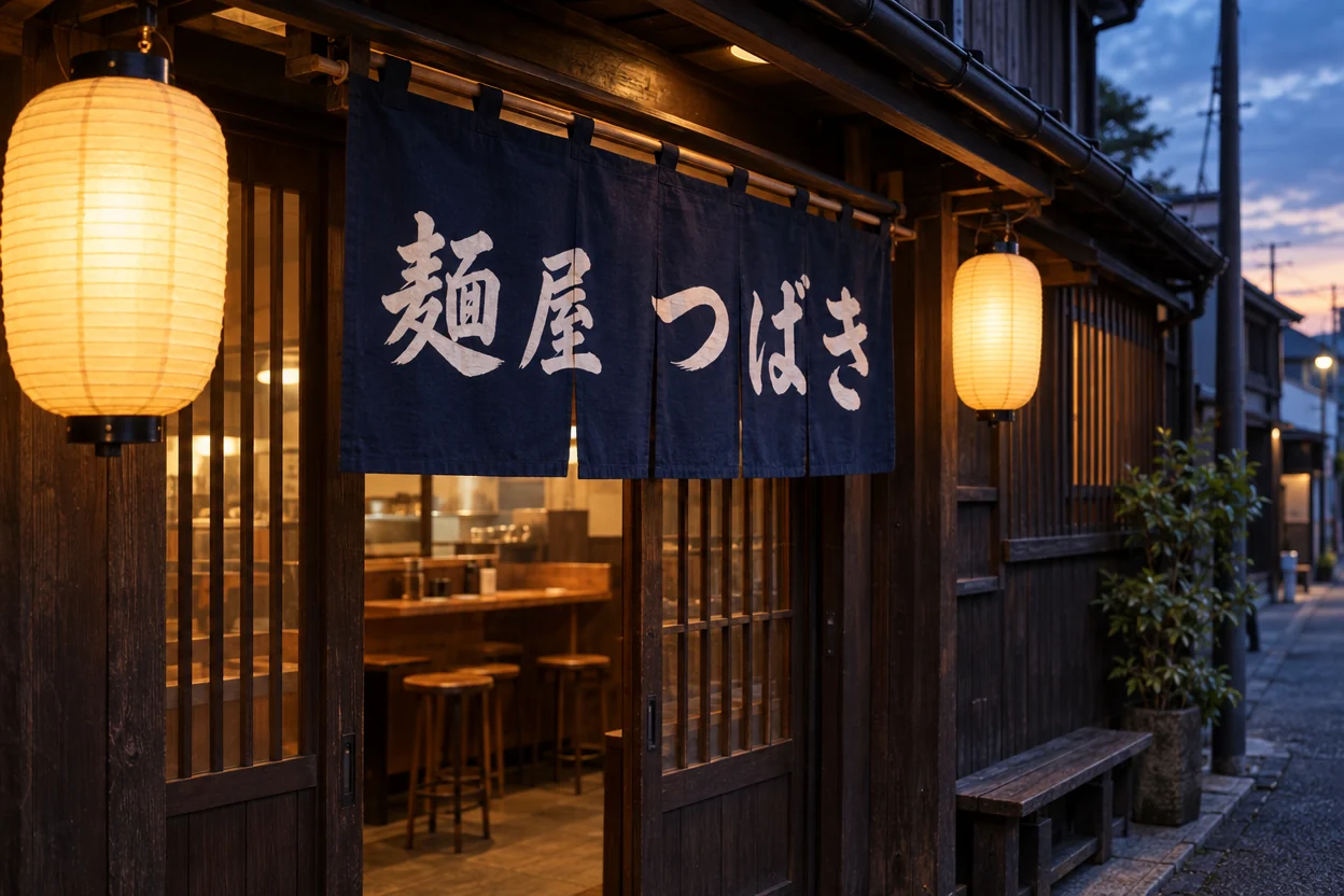 斜拍的日文店招