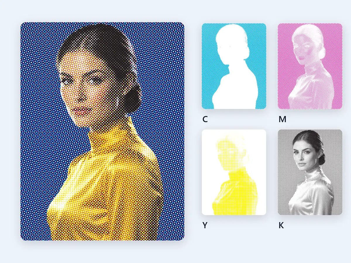 진짜 분판을 만드는 CMYK 하프톤