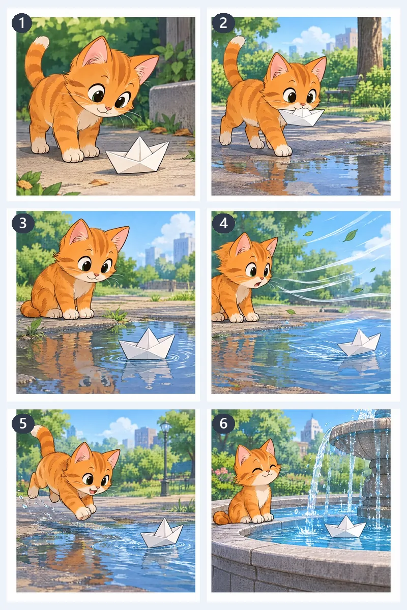 Página de cómic de seis viñetas