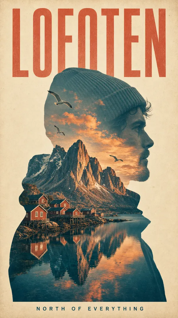 Lofoten travel poster