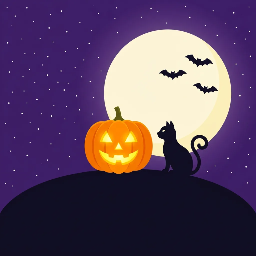 Halloween night illustration