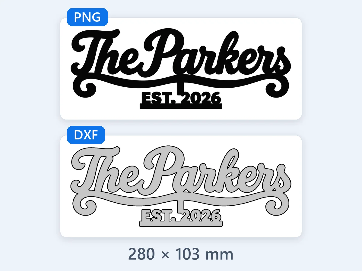 Familienschild „The Parkers“