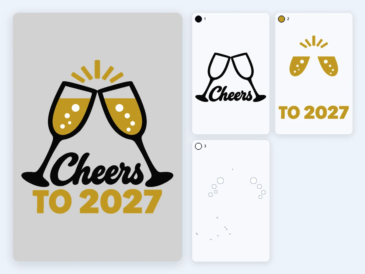 Cheers to 2027 跨年设计