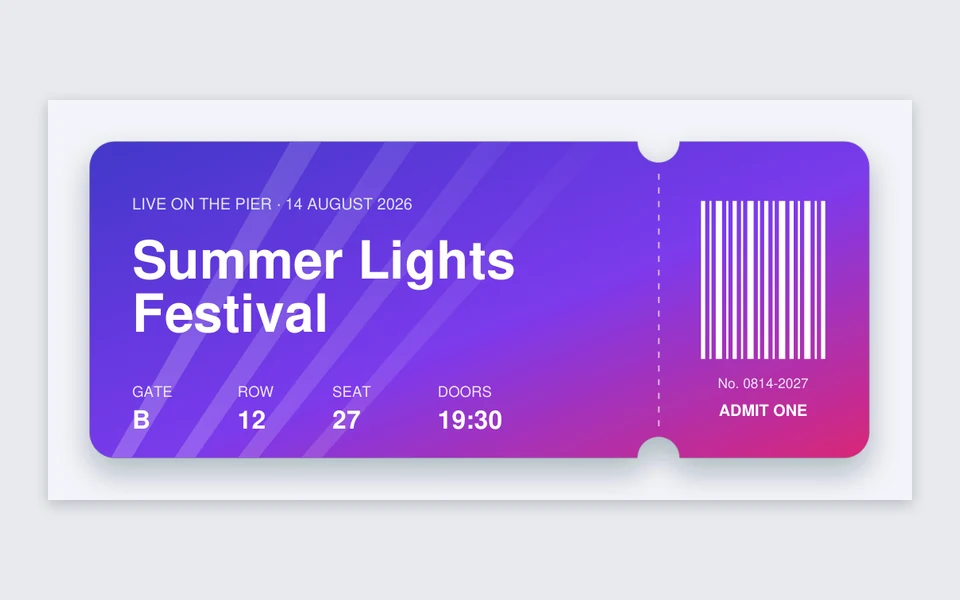 Ticket with a shadow