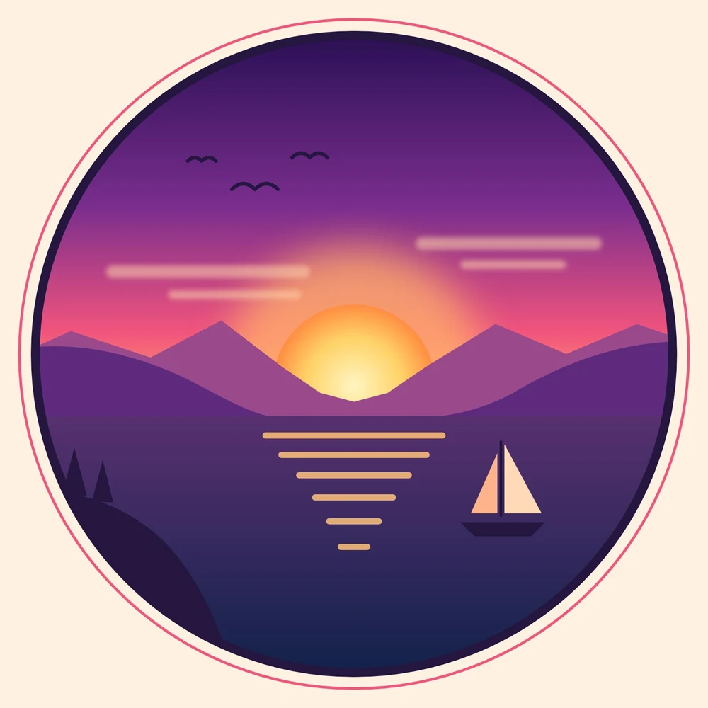 Sunset illustration