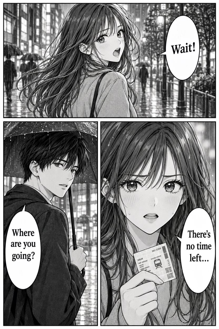 漫画页:竖排日文译成英文